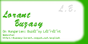 lorant buzasy business card